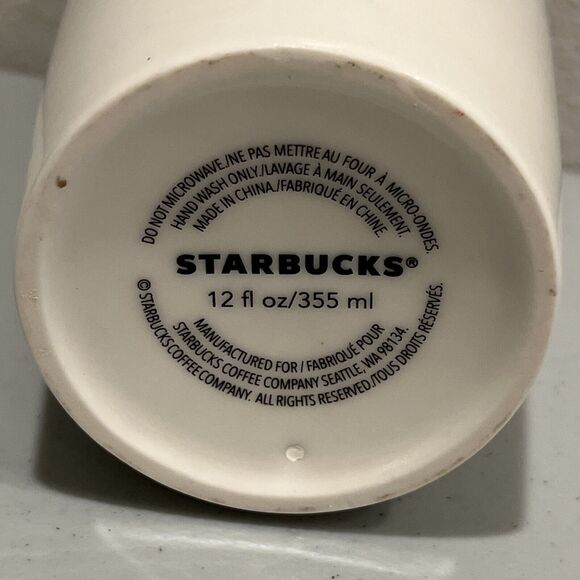 Starbucks Gold Mermaid 1912 Pike PL. Ceramic Travel 12 Oz Tumbler NWOB - Picture 4 of 7